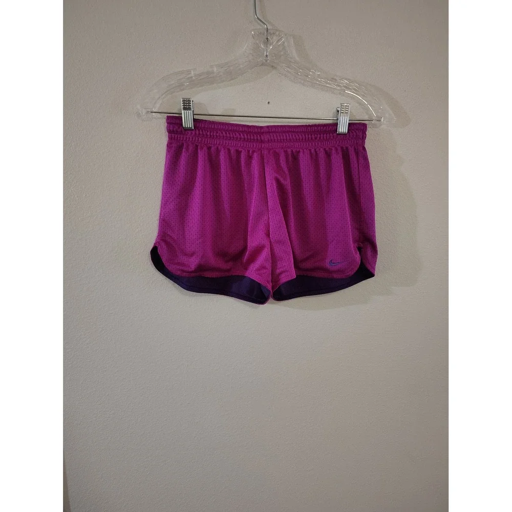 Nike Dri-FIT Magenta Pink Mesh Running Shorts Womens Small Purple Liner